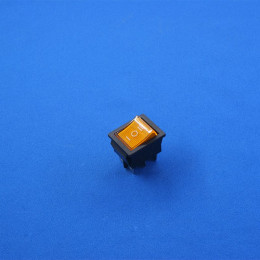 Кнопка выключатель для обогревателя (KCD4-101/6PN) / желтая 15-20 А, 3 позиции, 3 контакта