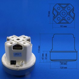 Двигатель для пылесоса Philips 1800W (11ME110) DOMEL-463.3.420