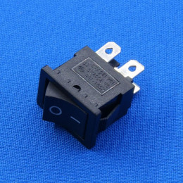 Кнопка выключатель для вытяжки 5А черная (KSD1-201-4-C3)
