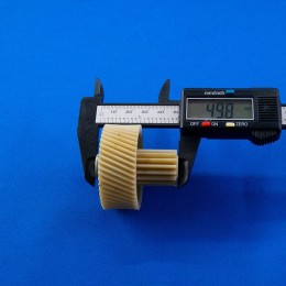 Шестерня c металлической вставкой для мясорубок Vitek, Panasonic, Д-52/22мм, зубья 47/16шт. (Косой/прямой)